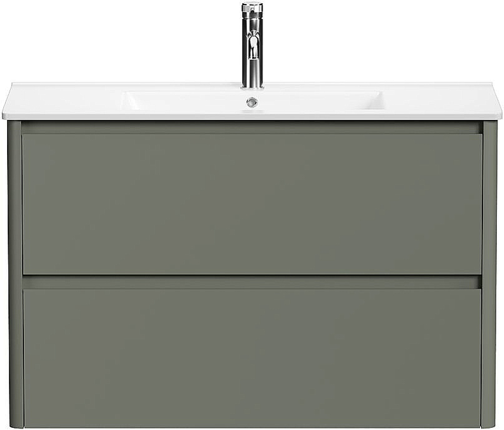 Тумба с раковиной Allen Brau Gravity 100 1.370010.CGM олива матовая