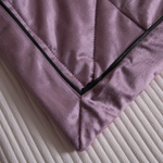 Велюровое покрывало в клетку с наволочками OVL042