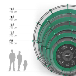 Батут unix line supreme game 14 ft (green)