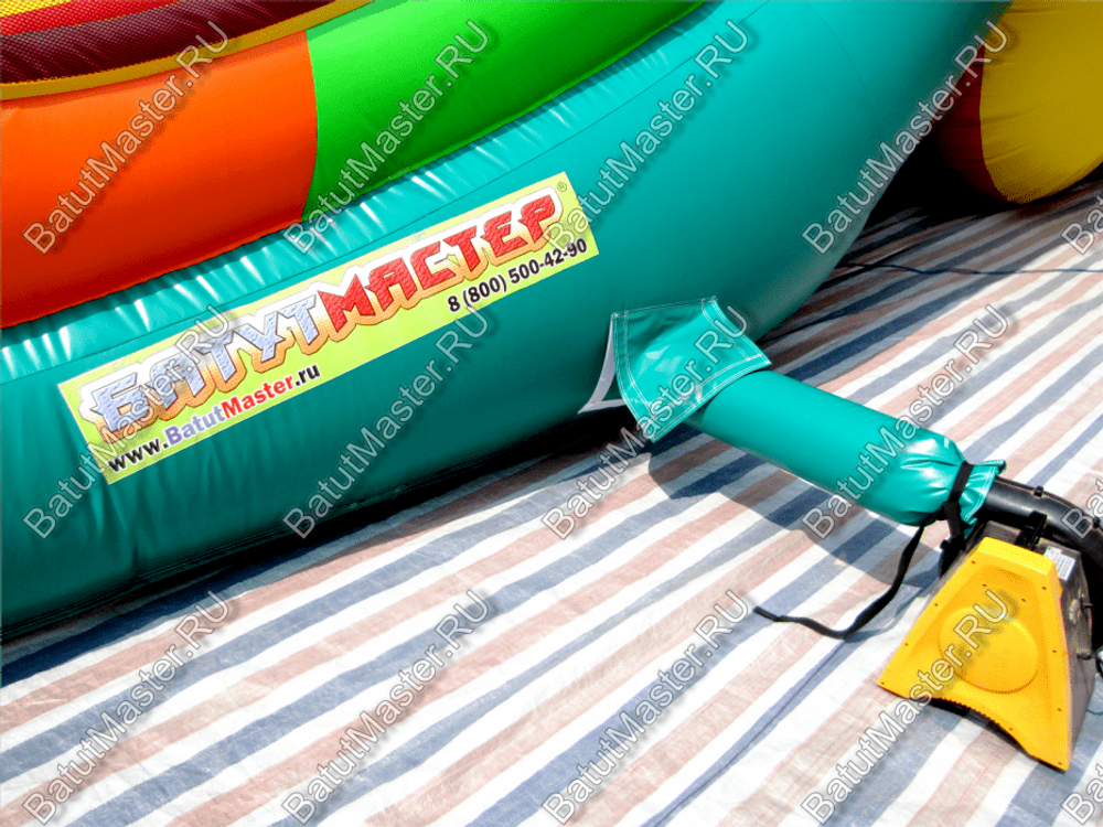 Батут-горка "Дракон 3" с шипами, два входа 11*6*8,5 м