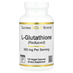 California Gold Nutrition, L-глутатион (восстановленный), 500 мг, 120 растительных капсул
