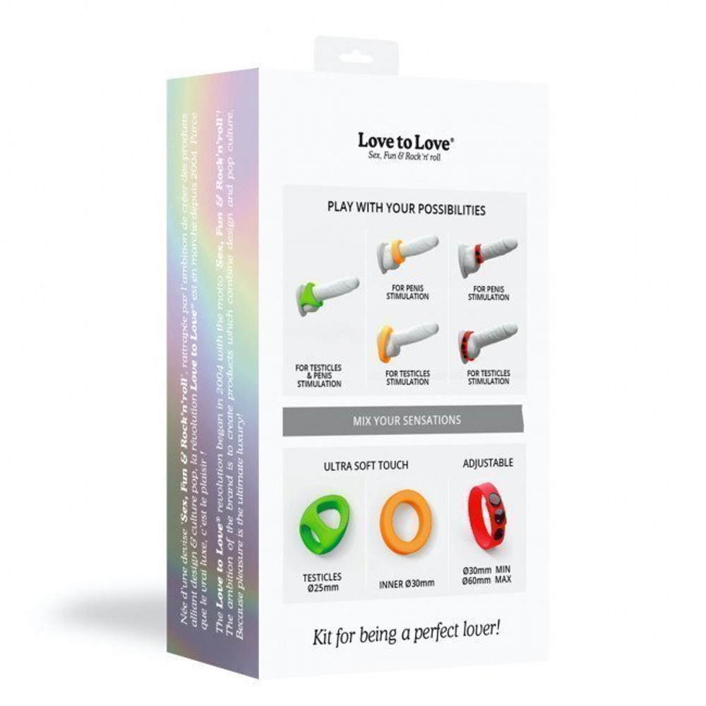Набор эрекционных колец Love to Love KIT NEON RING, 3 шт