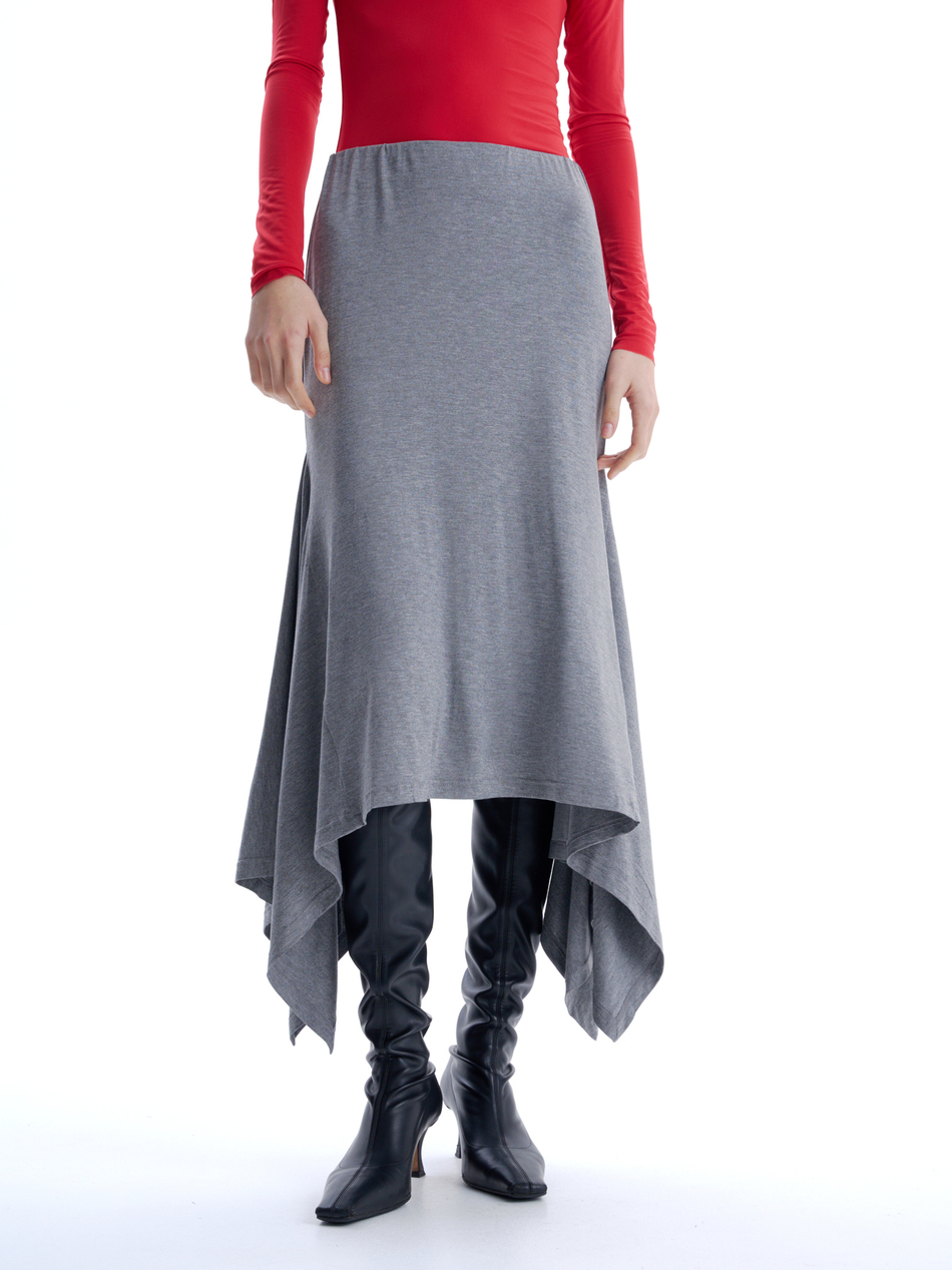 Юбка асимметричная "(dis)balance" серая Юбка асимметричная "(dis)balance" серая