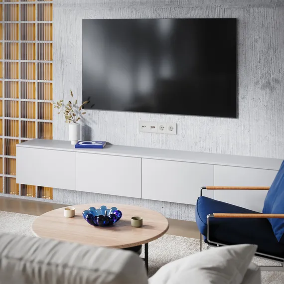 Накладка для розетки TV+RJ45 кат. 6, S70 (хлопок) vls002713