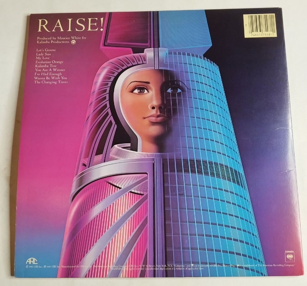 Винтажная виниловая пластинка LP Earth, Wind and Fire Raise (USA 1981)