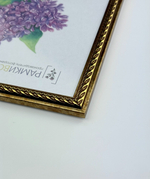 Фоторамка 21х30 см, коричневая, орнамент золото, арт. 2130.144276