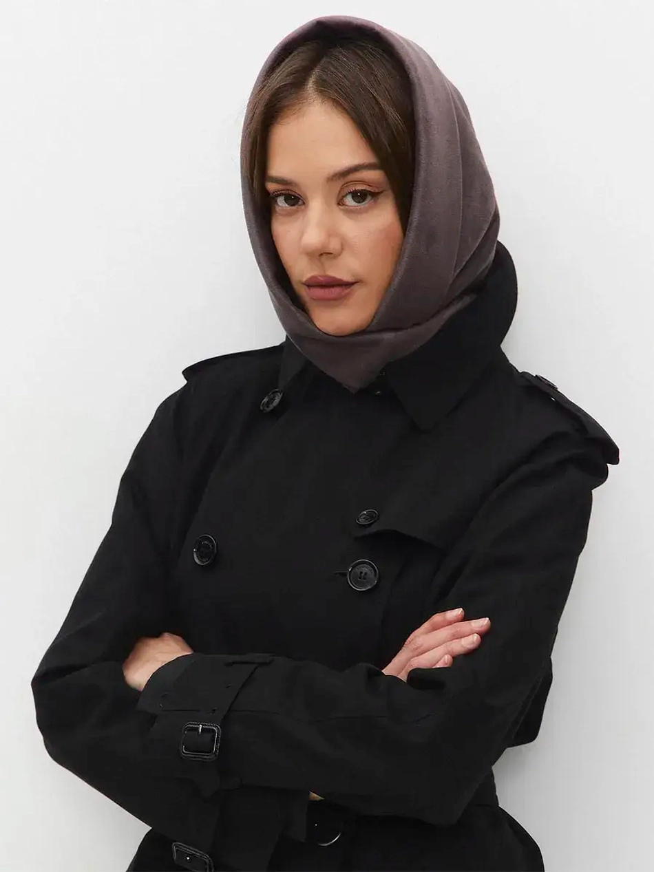 Косынка плотная замшевая