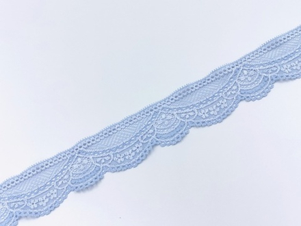 Эластичное кружево, 4 см, голубое, (Арт: UEK-0002), м