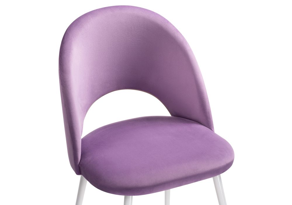 Стул на металлокаркасе Ирре сиреневый / белый глянец