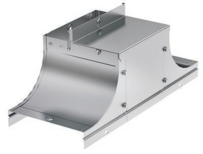 Крышка-ответвитель TSS (плоск) 100/80 в комплекте с крепежными элементами и соединительными пластинами, необходимыми для монтажа,горячеоцинкованная