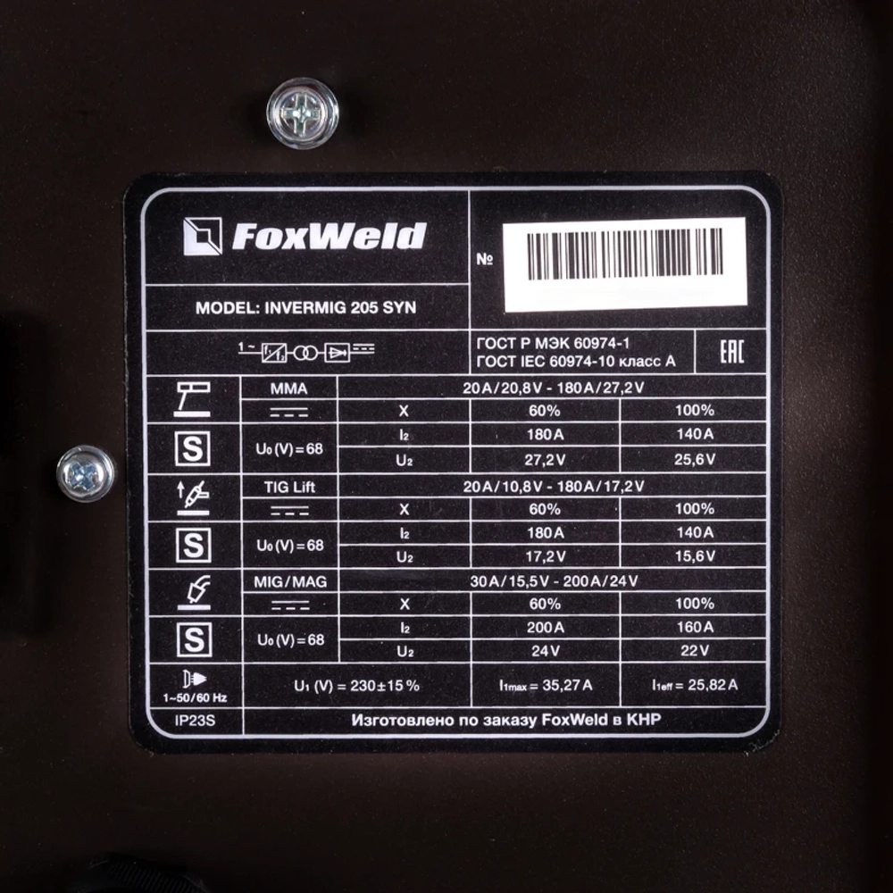 FoxWeld Invermig 205 SYN сварочный полуавтомат 9394
