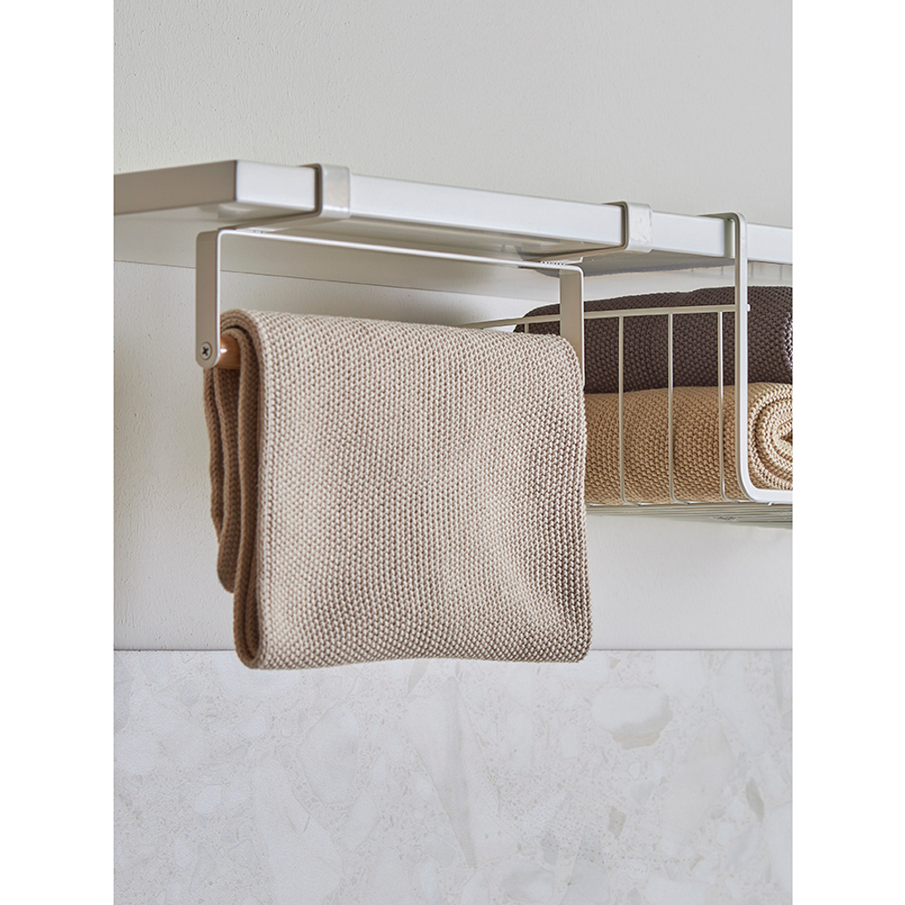 Набор из двух кухонных вязаных полотенец из коллекции essential, темно-серое/бежевое