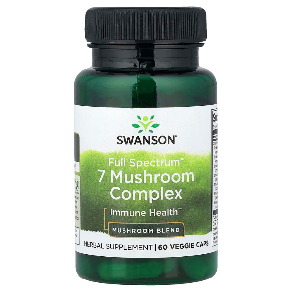 Swanson, Full Spectrum®, комплекс из 7 грибов, 60 растительных капсул