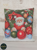 Декоративный гобеленовый чехол для интерьерной подушки Снежная сказка 38*38