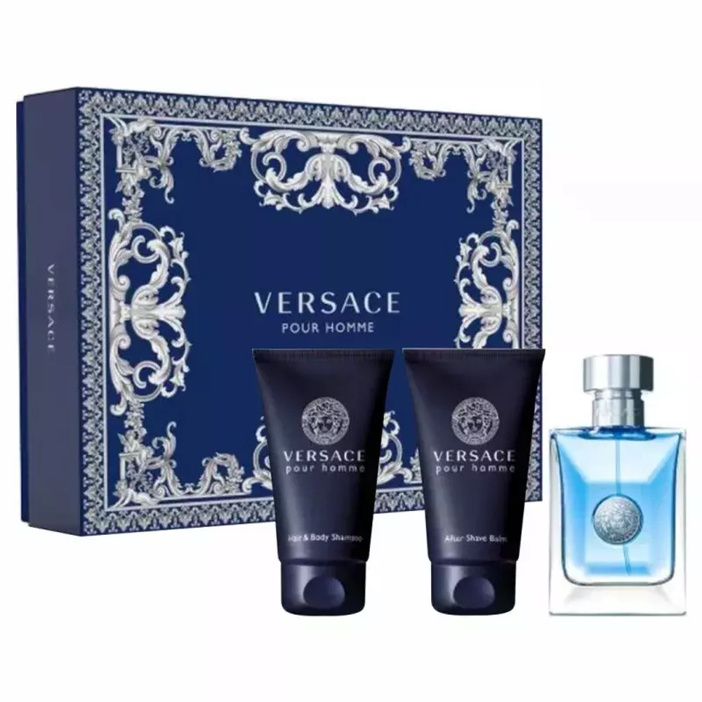 Versace Pour Homme set (т\вода 50ml+шампунь 50ml+ бальзам п\бритья 50ml)