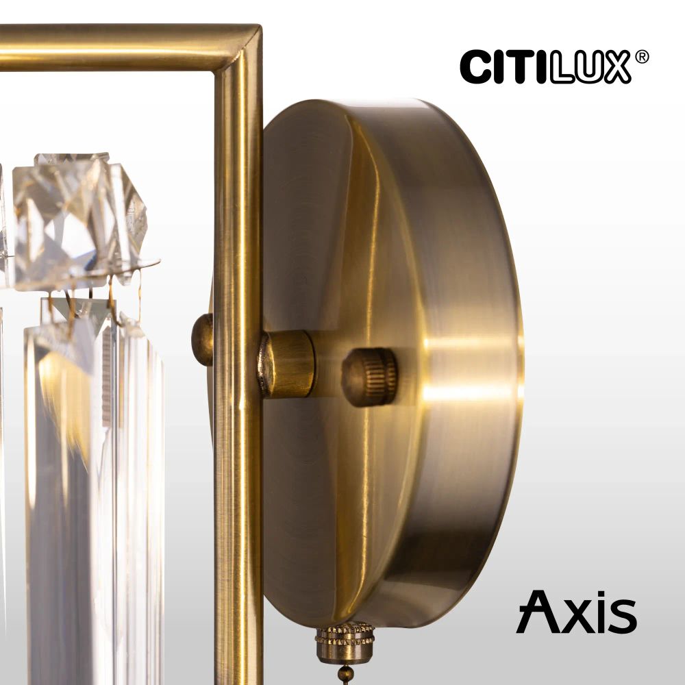 Citilux AXIS CL313413 Бра хрустальное с выключателем Бронза