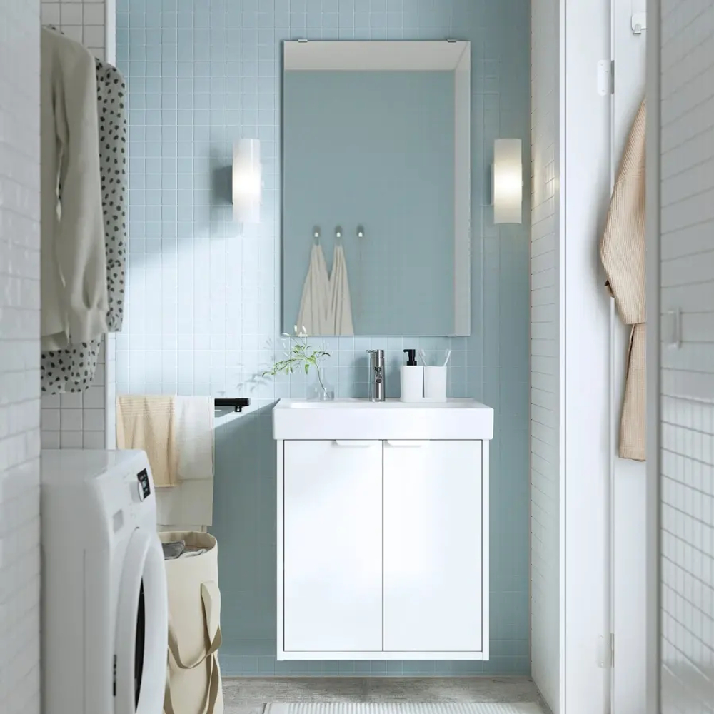 HAVBÄCK / ORRSJÖN Шкаф умывальник с дверцей/глубокая мойка/кран ИКЕА