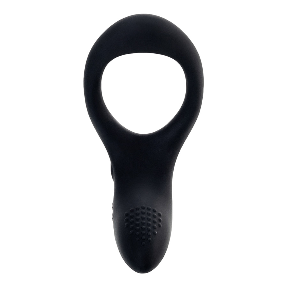 Черное эрекционное виброкольцо с управлением через приложение Lovense Diamo Vibrating Cock Ring Black