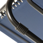 Шезлонг пляжный складной, металл, 165х65х110 см, 100 кг, 2 положения спинки, темный сапфир, двухслойный, YTLC013(2)-blue