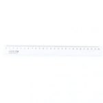 Линейка пластик 25см прозрачная (Л-9301) (Проф-Пресс)