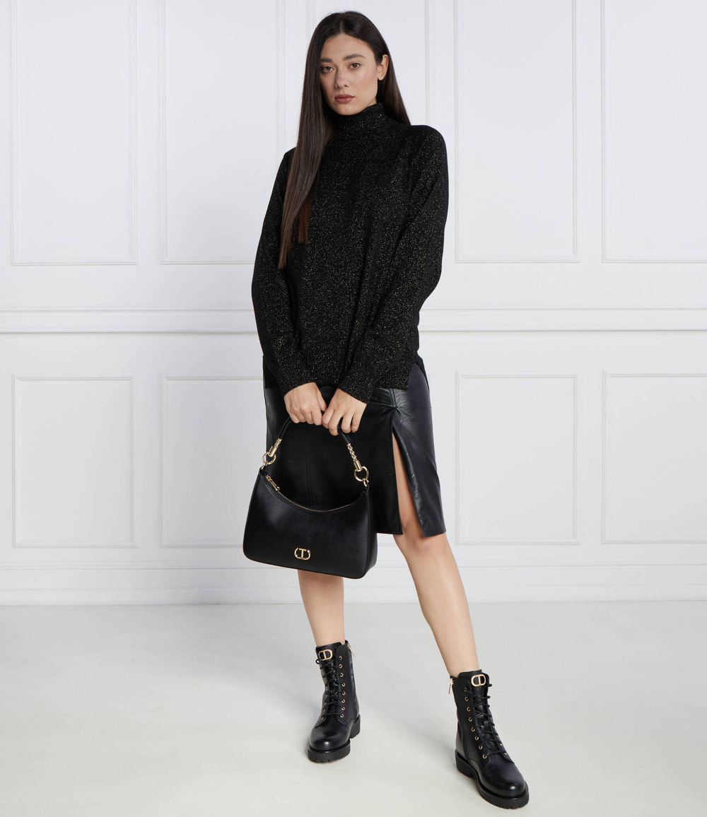 Хлопковый гольф TWINSET - черный(232TT3200)