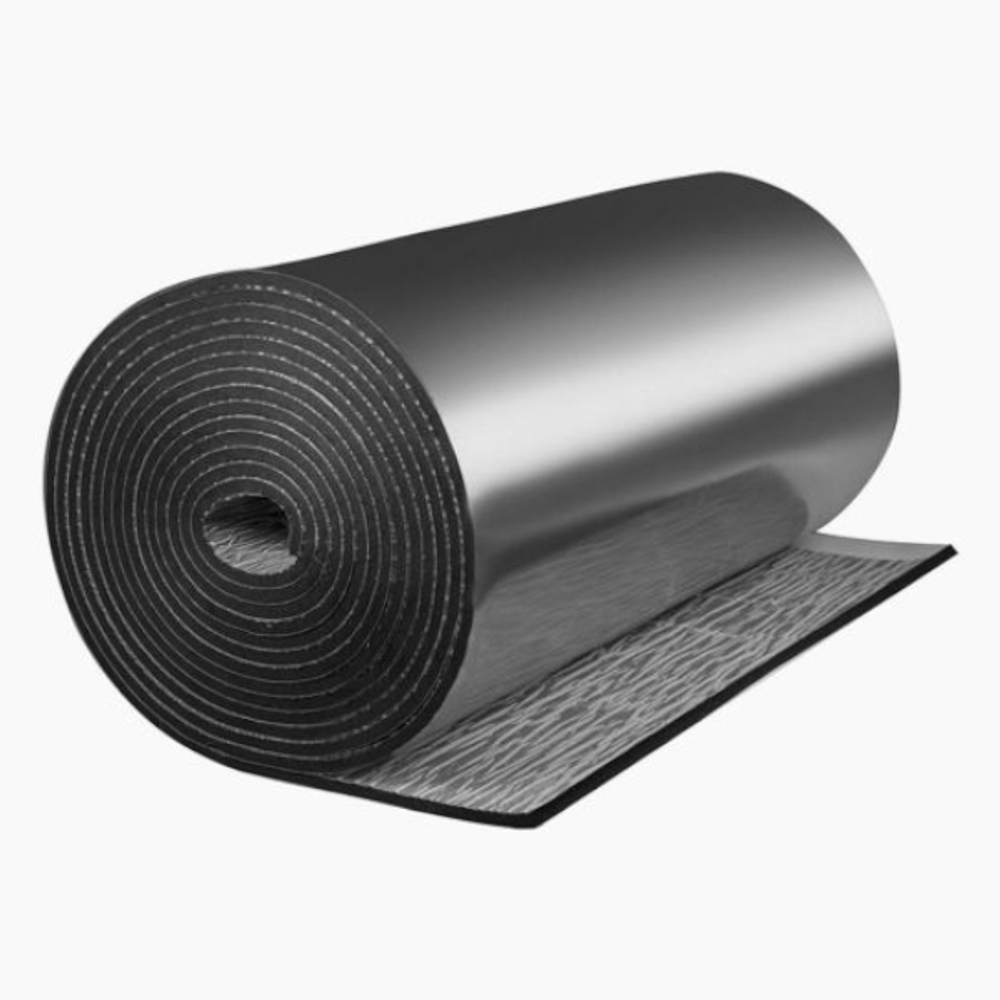 Рулон из вспененного каучука K-FLEX ECO black AD с покрытием AL CLAD Тмакс=130°C черный самоклеящийся