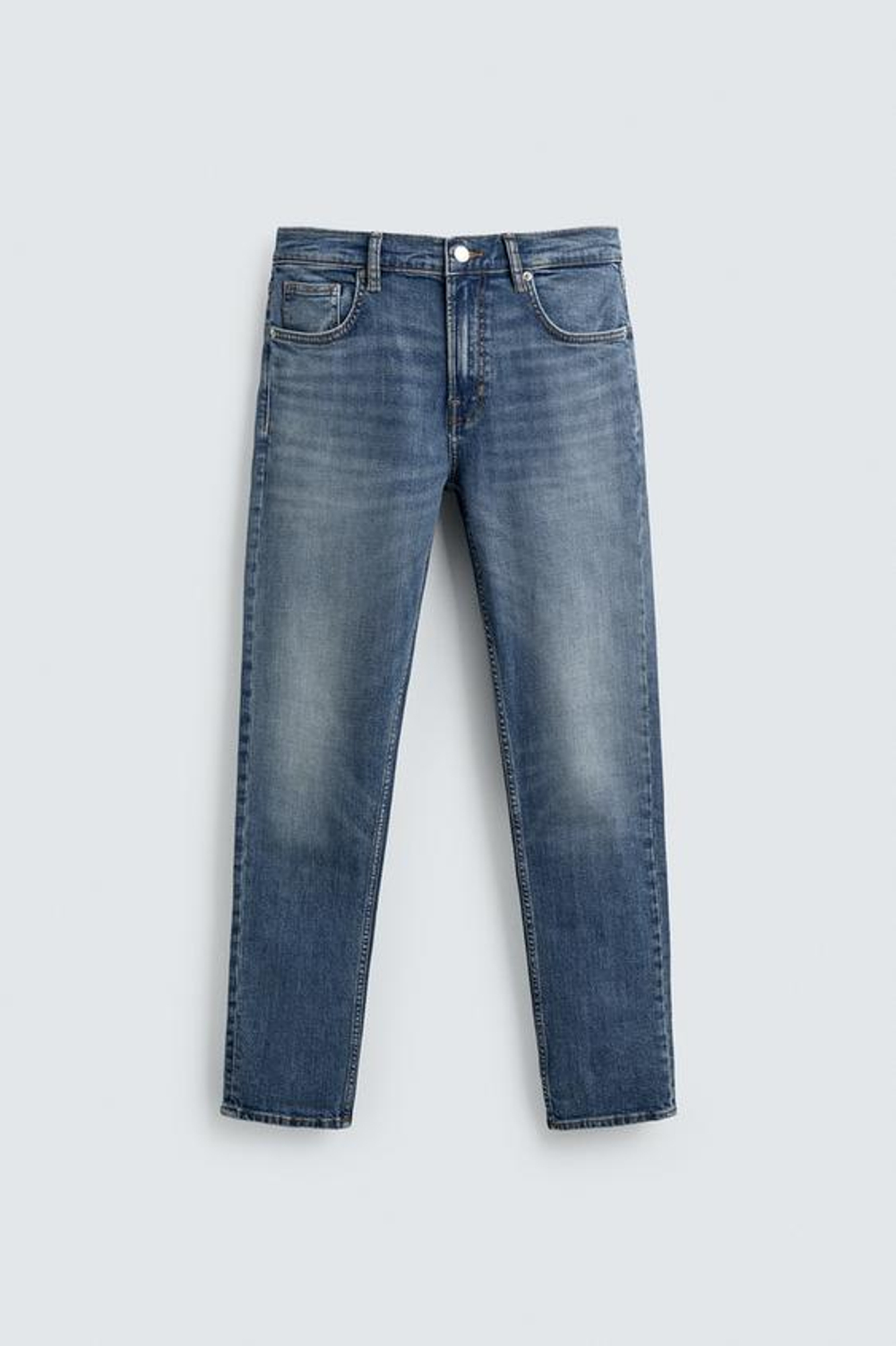 ZARA БАЗОВЫЕ ДЖИНСЫ SLIM FIT, СИНИЙ