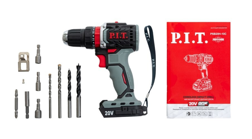 ЕАС Дрель ударная АККУМ. PSB20H-10C SOLO(бесщет. 20В, 40Нм, патр10мм, 2ск, коробка)