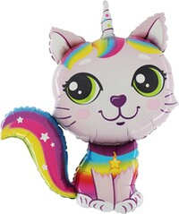 Фигура Котенок-единорог розовый 38" Gr