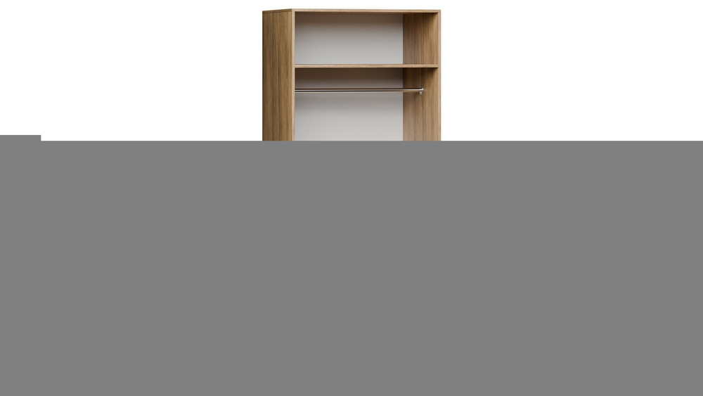 Шкаф Агератум МДФ двухсекционный с антресолью Сапфир структурный (0,3) G4018-62A матовая - Дуб молочный 8622  80*45*260