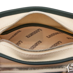 Lacoste Tennis Style Textile Shoulder Bag - Beige