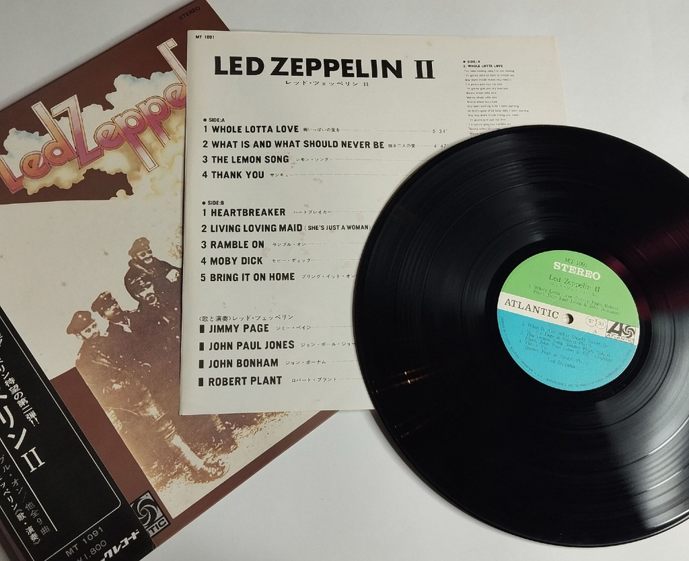 Винтажная виниловая пластинка LP Led Zeppelin II (Japan 1969) (Obi) (1 Press) Heartbreaker