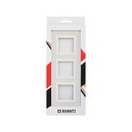 Рамка из натурального стекла, "Avanti", белая, 3 поста (6 мод.)