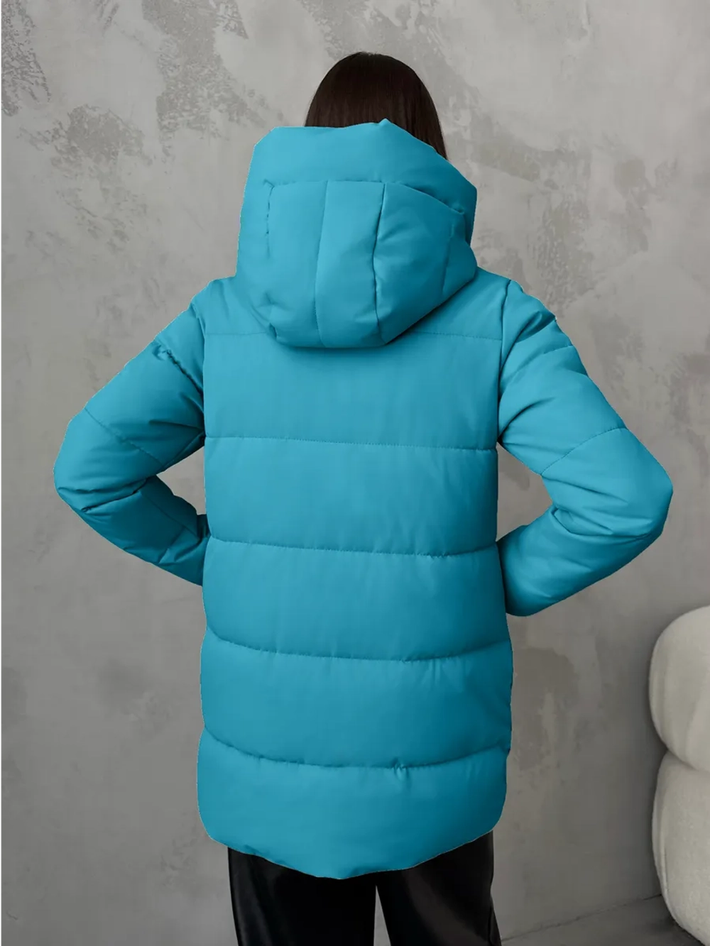 Куртка весенняя удлиненная с капюшоном