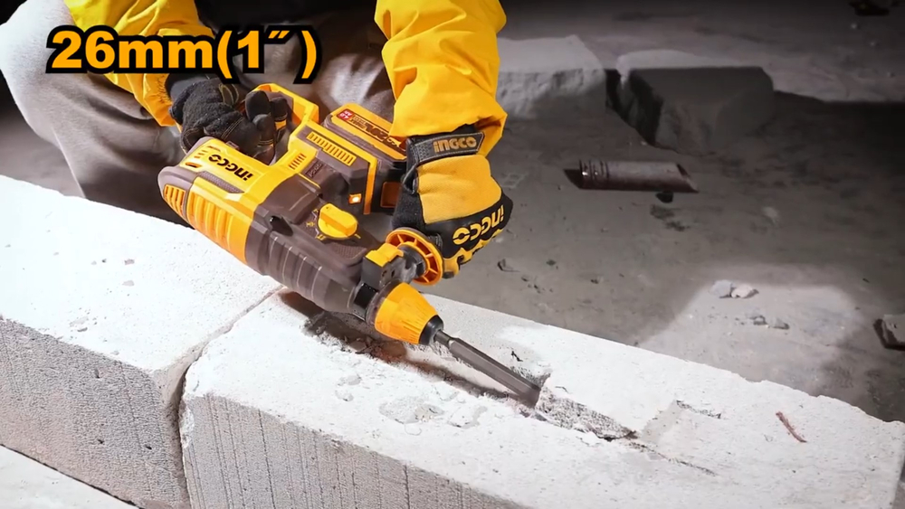 Аккумуляторный бесщеточный перфоратор SDS-Plus INGCO CRHLI20268 INDUSTRIAL 20 В 2,5 Дж