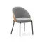 Стул Eamy светло-серый с натуральной отделкой