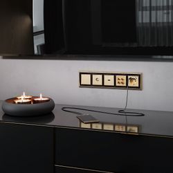 ТВ-розетка без рамки Werkel шампань рифленый W1183010