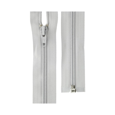 Молния Спираль "GAMMA", р/м, 50 см, однозамковая, №329 сереб-серый