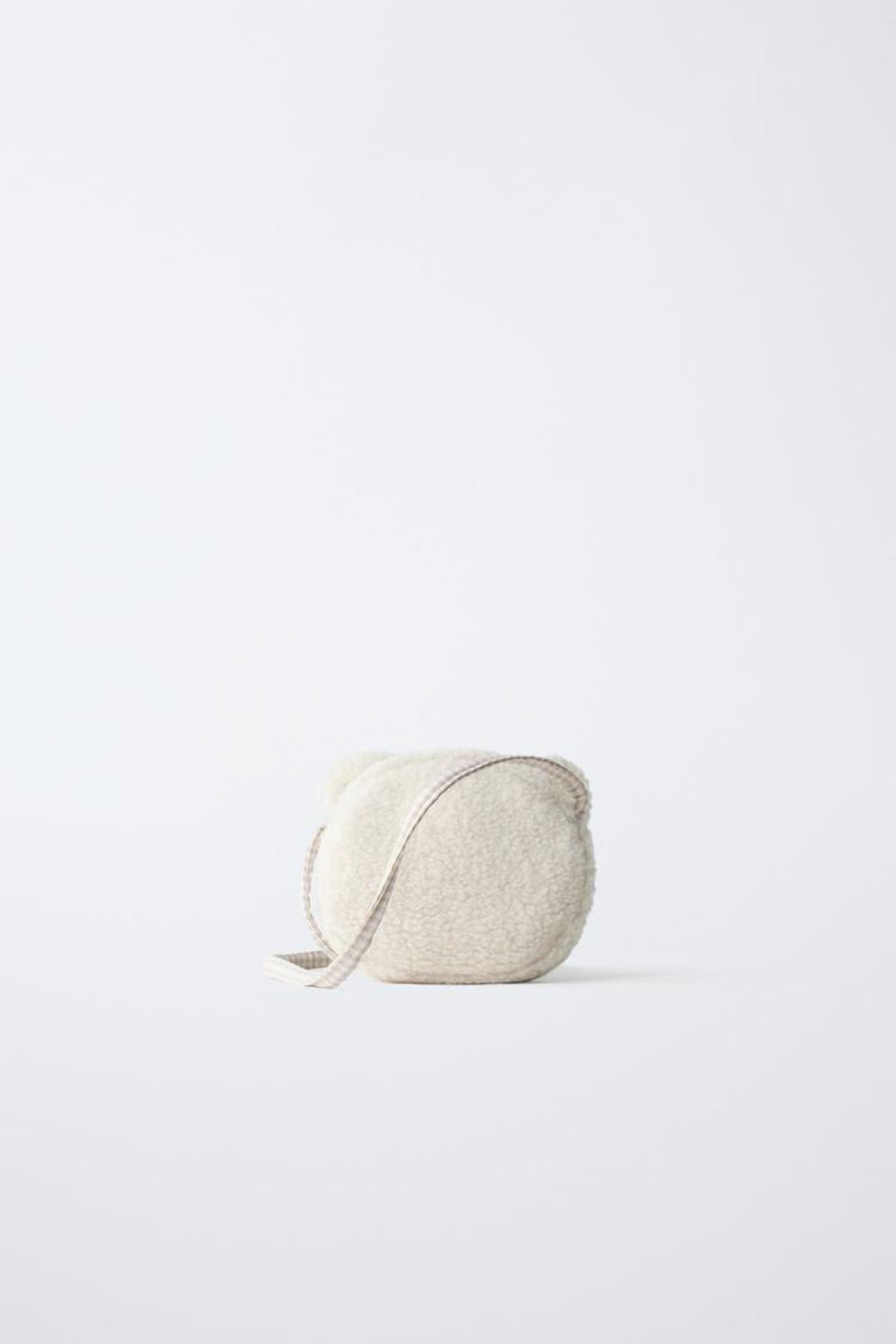 ZARA СУМКА-МЕДВЕЖОНОК ЧЕРЕЗ ПЛЕЧО, ЭКРЮ