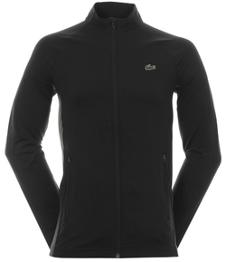 Мужская кофта теннисная Lacoste Men's SPORT Stretch Zip-Up Golf Jacket - black