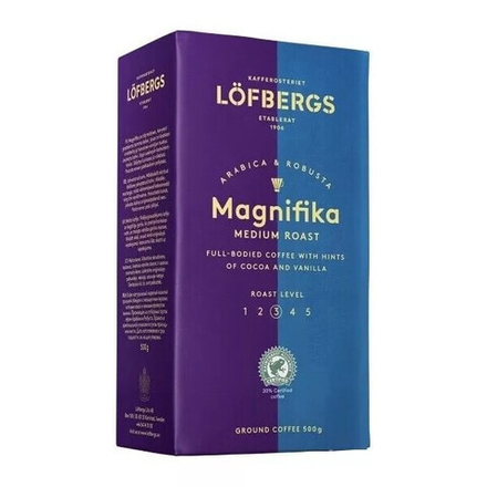 Кофе молотый Lofbergs Magnifika, 500 г (Лофбергс)