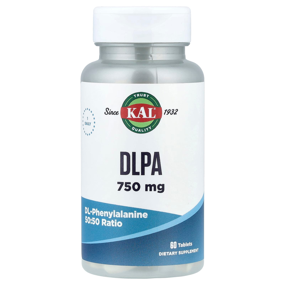 KAL, DLPA (DL-фенилаланин), 750 мг, 60 таблеток