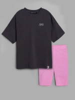 Летний костюм для девочки с велосипедками