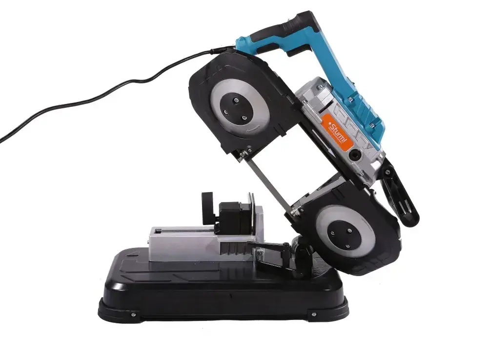 Ленточная пила по металлу, дереву 1400Вт, обороты 0-290об/мин, 6 скоростей, длина полотна 1141мм, подсветка, кабель 4м, станина Sturm!
