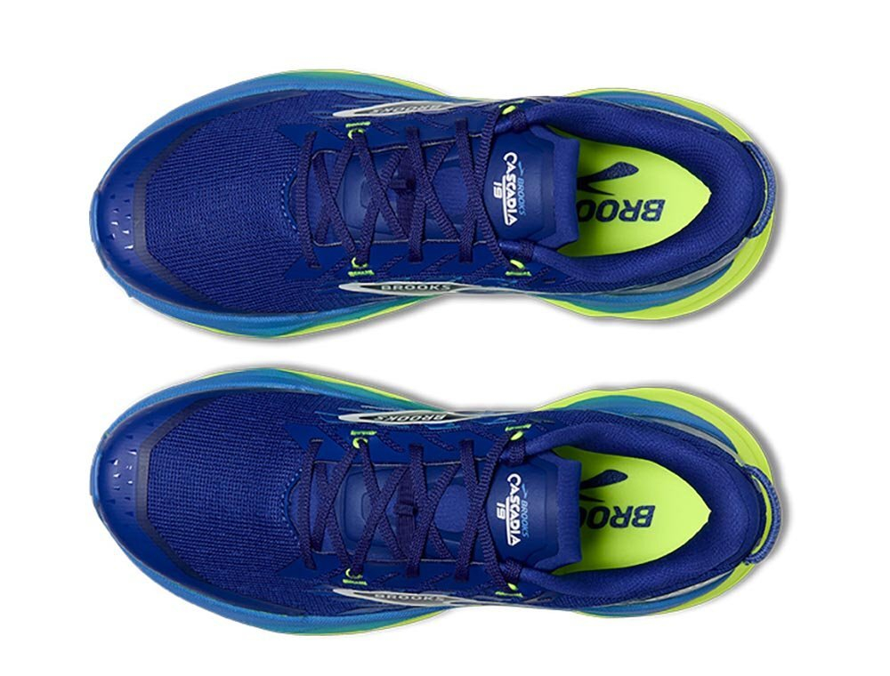 Кроссовки для бега мужские Brooks Cascadia 19 M Сине-Лайм