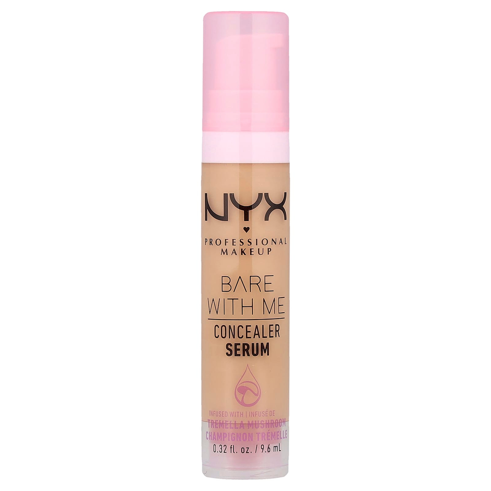 NYX Professional Makeup, Bare With Me, сыворотка-консилер, 04 бежевый, 9,6 мл (0,32 жидк. Унции)