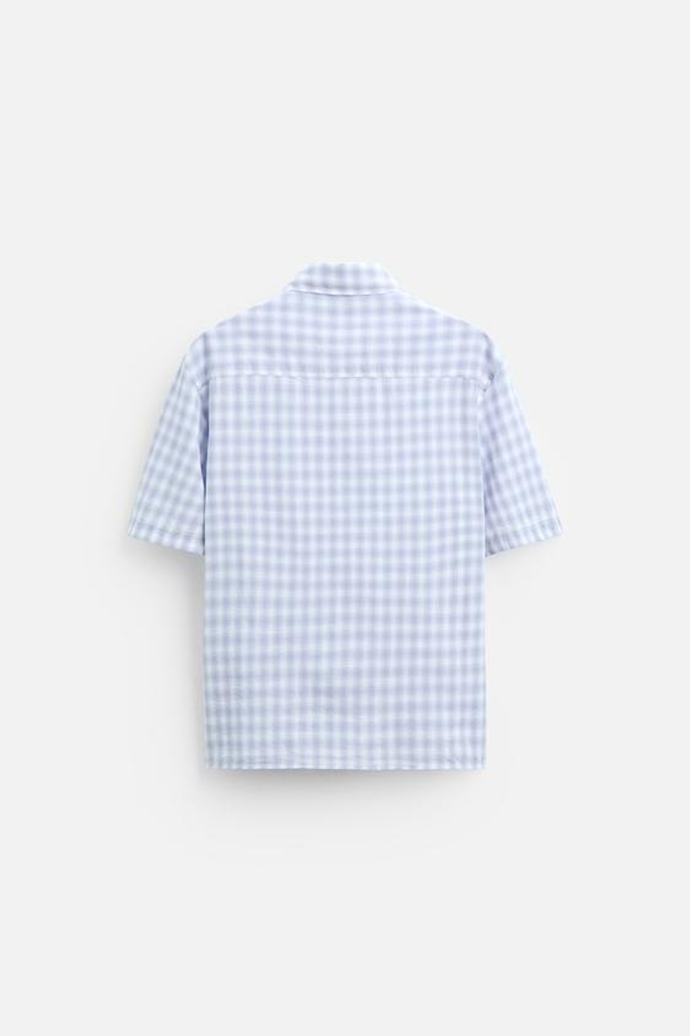 ZARA РУБАШКА В КЛЕТКУ, НЕБЕСНО-ГОЛУБОЙ