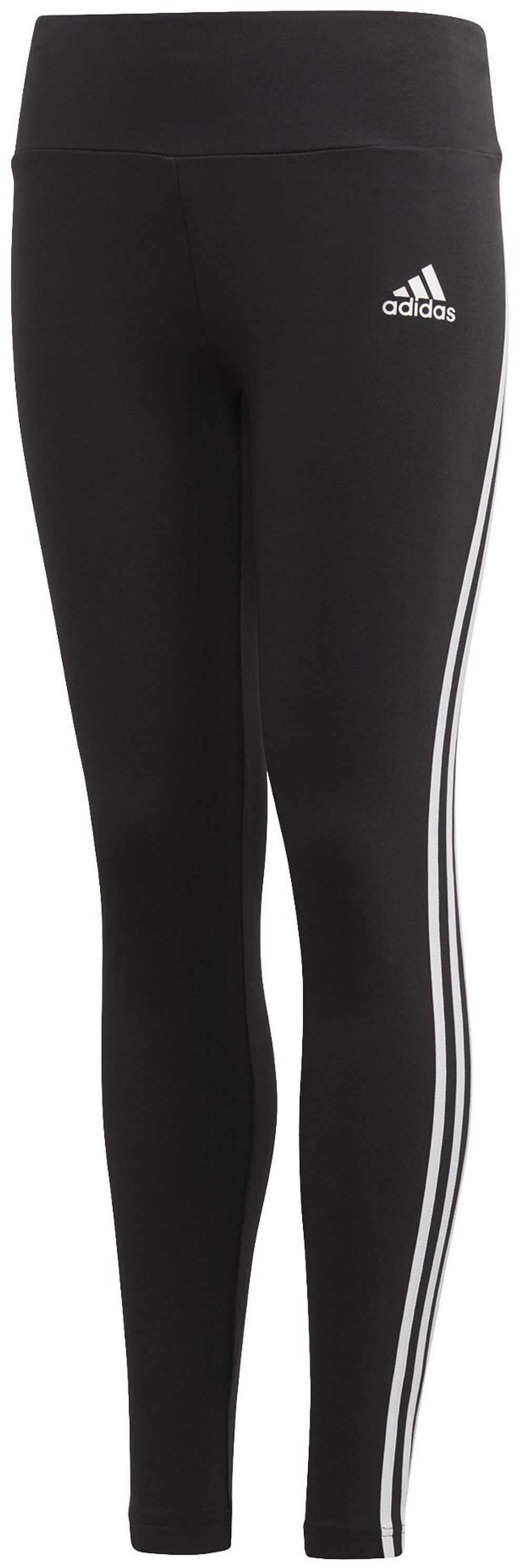 Штаны для девочки теннисные Adidas G 3-Stripes Cotton Tights - black/white