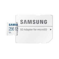 Micro SecureDigital 256GB Samsung EVO Plus Class 10, A2, V30, UHS-I (U3), W 90 МБ/с, R 130 МБ/с, [MB-MC256KA/KR][ MB-ME256KA/AM] адаптер на SD