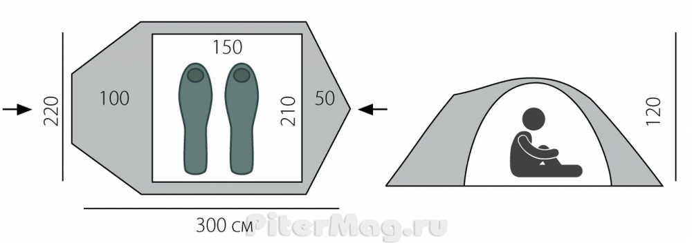Палатка BTrace Shield 2 [T0034]